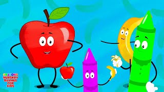 Apples Bananas Song Candy For The Brain  More Kids Songs By Crayons Nursery Rhymes [upl. by Lyred]