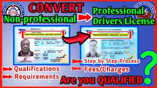 CONVERT Nonprofessional to Professional Drivers License  LTO CHANGE CLASSIFICATION 2023 [upl. by Anilatac]