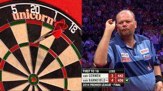 Betway Premier League Darts 2014 Final Michael van Gerwen v Raymond van Barneveld [upl. by Alegnasor]