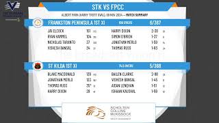 St Kilda 1st XI v Frankston Peninsula 1st XI [upl. by Fidellas]