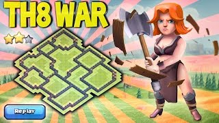 🔴 LAYOUT GUERRA CV8 ANTI 3 STAR  DEFENSE REPLAYS TH8 WAR BASE ANTI DRAGON HOG GOWIPE COC [upl. by Llenrahs]