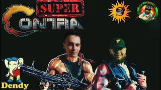 🎮Super Contra ⚽Nes⚽Полное прохождение в коопе с Shecool [upl. by Ilecara]