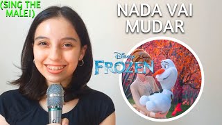 Nada Vai Mudar Annas Part Only  Karaoke  Frozen [upl. by Trahern]