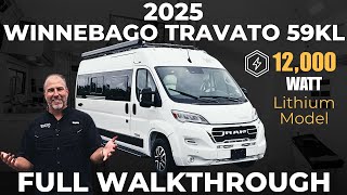 Check out this 2025 Winnebago Travato 59KL Class B RV  12k Watts of Lithium on a ProMaster Chassis [upl. by Bakki635]