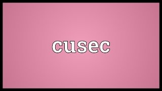 Cusec Meaning [upl. by Adnopoz866]