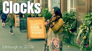 Clocks  Coldplay  Violin Cover  Street Performance Edinburgh shikiviolinist [upl. by Sabir]