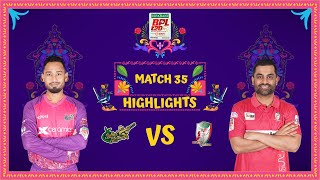 Match 35  Highlights  Sylhet Strikers vs Fortune Barishal [upl. by Lindbom]