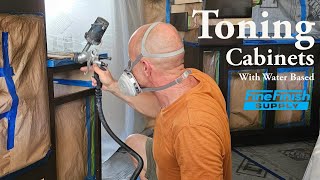 Toning Cabinets with Water Based Renner Wood Coatings [upl. by Nerrat63]