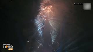 UAE Welcomes 2024 with Fireworks from Burj Khalifa  News9 [upl. by Zashin388]