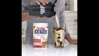 SlimFast Keto Shake Mix  Black Coffee Ice Cubes [upl. by Myk]