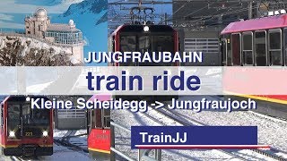 Train to Jungfraujoch Switzerland  Kleine Scheidegg to Top of Europe  Stunning ride Jungfraubahn [upl. by Dirfliw]