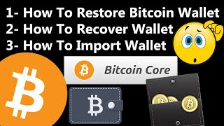 How To Restore Bitcoin Core Wallet  Install Backup a Bitcoin Wallet [upl. by Otrebmal]