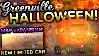 HALLOWEEN EVENT MAP EXPANSION LIMITED CAR  MORE  Greenville Update ROBLOX [upl. by Ynned705]