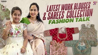 Latest work Blouses and Sarees Collection  Fashion Talk  Nandus World [upl. by Ainad961]