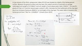 CET 204 Geotechnical Engineering I  Module 4  Solution of Previous University Questions KTU [upl. by Aneleasor798]