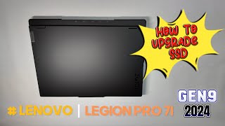 LENOVO  HOW TO UPGRADE SSD  LEGION PRO 7I GEN9 2024 [upl. by Musihc]