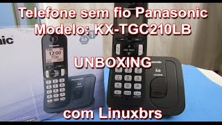 TELEFONE SEM FIO PANASONIC KXTGC210LB [upl. by Dorfman]