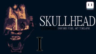 Skullface Speed Paint Pixel Art [upl. by Yelrehs]