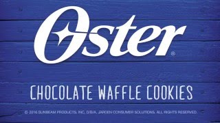 Oster® DuraCeramic™ Square Belgium Flip Waffle Maker Chocolate Waffle Cookies [upl. by Kaycee]