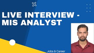 LIVE INTERVIEW  MIS ANALYST  Data Manager Position [upl. by Elleirda]