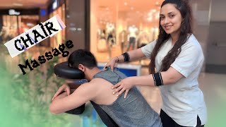 Mall chair massage turkishASMR Massage SEDEF [upl. by Ardnuaet]