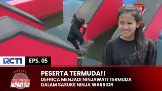 PALING MUDA Defrica Ninja Wati Termuda Di Sasuke Ninja Warrior  SASUKE NINJA WARRIOR  PART 2 [upl. by Burnaby762]