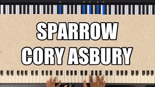 Sparrow  Cory Asbury  Beginner Piano Tutorial  Lesson [upl. by Elizabeth]