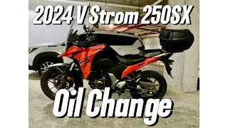 Suzuki V Strom 250 SX Oil Change [upl. by Stacee]