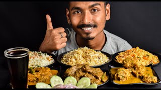 CHICKEN BIRYANI FRIED RICE CHICKEN KALEJI CURRY FISH CURRY VEGETABLE PULAO  ASMR VIDEO MUKBANG [upl. by Nitneuq]