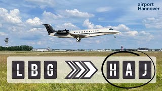 VistaJet landing at Hannover airport HAJ  Embraer Legacy 650E [upl. by Hasheem]