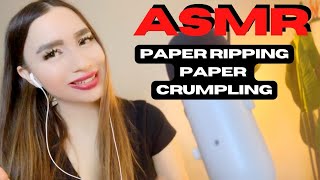 ASMR  PAPER RIPPING PAPER CRUMPLING CRINKLE SOUNDS CRINKLY PAPER PAPER SOUNDS BOOK TAPPING 🥰🥱💤 [upl. by Harvard]