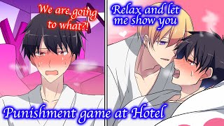 【BL Anime】Two boys that in love with each other spent a night at a hotel for a punishment game【Yaoi】 [upl. by Arraeic327]