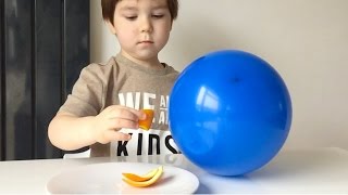 How To Pop Balloons With An Orange Peel [upl. by Macdonell637]