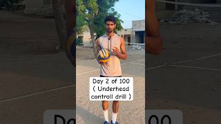 Best Underhead Drill for beginners in volleyball to improve pass and defence  Day 2 of 100 [upl. by Dehlia]