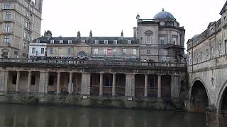 Bath Pulteney Bridge18th century and River Avon weir November 2023 [upl. by Negroj]