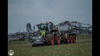 Gülle ausbringen  Claas Xerion 4000 mit Kotte Garant Schwanenhalsfass [upl. by Eetnahs]