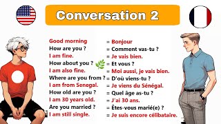 Conversation 2 anglaisfrançais  Anglais facile  ✪✪easy sentences to learn french 🌿 [upl. by Paige446]