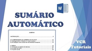 Criar sumário automático no word ABNT [upl. by Tillion176]