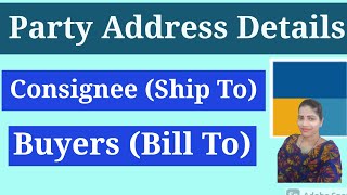 Buyers Bill to amp Consignee Ship to address setting in Tally Prime l how to set Bill to amp Ship to [upl. by Gaudet]