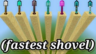 Which is fastest shovel in Minecraft👀 [upl. by Yessej]