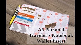 Easy Travelers Notebook Wallet Insert  sewing tutorial [upl. by Adnicul695]