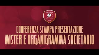 Conferenza stampa presesentazione organigramma societario e mister Pergolizzi [upl. by Aselehc]