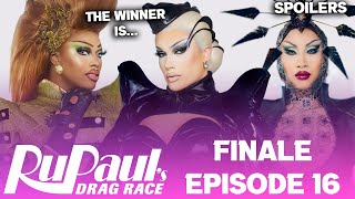 Season 16 FINALE Heavy Spoilers  RuPauls Drag Race TOP 2 MISS CONGENIALITY ETC [upl. by Annayat]