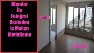 Blender İle Fotoğraf üstünden İç Mekan Modelleme [upl. by Enicar]