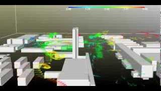 TU Delft air flow  CFD simulations SKenjeres and B ter Kuile 2013 Movie 5 [upl. by Truc498]