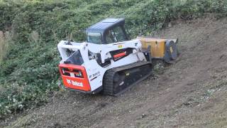 Bobcat T770 mit Seppi Forstmulcher Teil 2 [upl. by Esdnyl313]