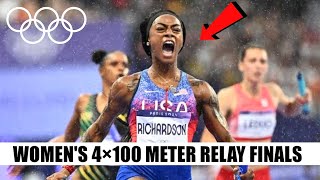 Epic Final ShaCarri Richardsons Blazing Finish 4x100 Meter Relay  Paris Olympics 2024 [upl. by Anilatac79]