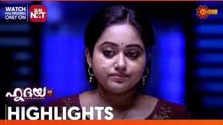 Hridhayam  Highlights of the day  01 Nov 2024  Surya TV [upl. by Osnofledi]