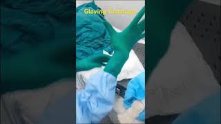 Sterile gloving technique gloving  How to wear surgical glove  staffnurse  gloving  nursing [upl. by Kind842]