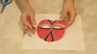 How to Decorate a Peking Opera Face Mask  Easy Crafts [upl. by Nue940]